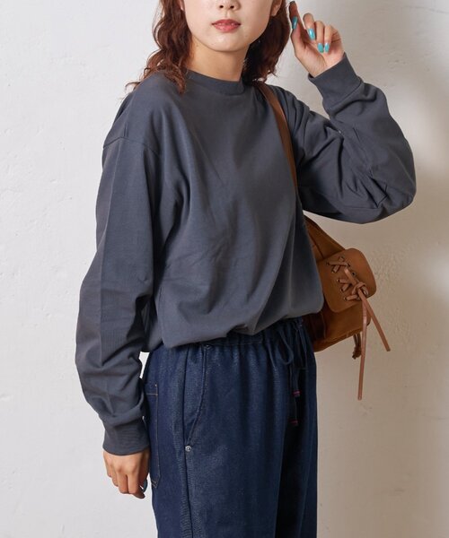 CIAOPANIC TYPY（チャオパニックティピー）の「ビッグシルエットクルーネックスウェットロンTEE（Tシャツ/カットソー・メンズ・チャコールグレー/ホワイト/オリーブ/ブラック・MEDIUM/LARGE/XX-LARGE）」の22枚目の写真