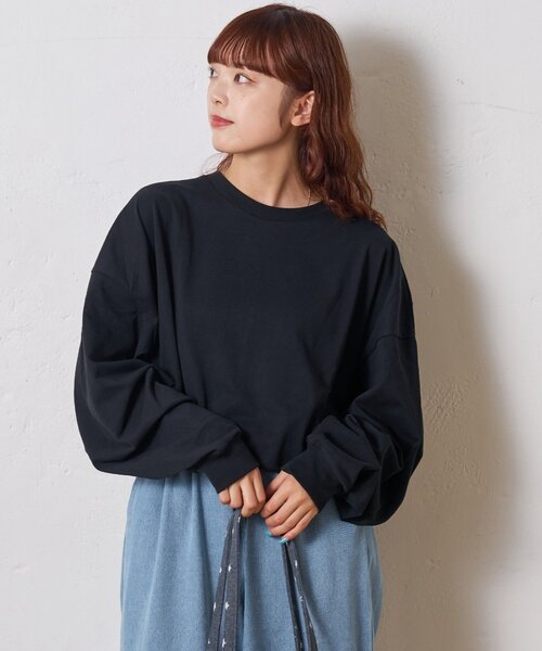 CIAOPANIC TYPY（チャオパニックティピー）の「ビッグシルエットクルーネックスウェットロンTEE（Tシャツ/カットソー・メンズ・チャコールグレー/ホワイト/オリーブ/ブラック・MEDIUM/LARGE/XX-LARGE）」の8枚目の写真