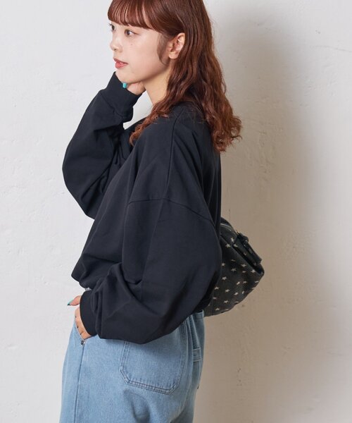 CIAOPANIC TYPY（チャオパニックティピー）の「ビッグシルエットクルーネックスウェットロンTEE（Tシャツ/カットソー・メンズ・チャコールグレー/ホワイト/オリーブ/ブラック・MEDIUM/LARGE/XX-LARGE）」の9枚目の写真