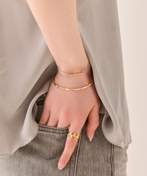 Phoebe(フィービィー)の「【金属アレルギー対応】ジュエルコードブレスレット バー/ライン 男女兼用<16㎝~24cm>(ブレスレット・レディース・ホワイト/ネイビー/グリーン/ピンク・FREE)」の14枚目の写真