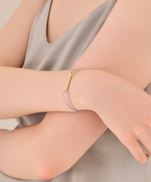 Phoebe(フィービィー)の「【金属アレルギー対応】ジュエルコードブレスレット バー/ライン 男女兼用<16㎝~24cm>(ブレスレット・レディース・ホワイト/ネイビー/グリーン/ピンク・FREE)」の15枚目の写真