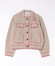 ﾓﾍﾔｱｲﾚｯﾄﾊｰﾄﾆｯﾄｸﾙｰﾈｯｸｶｰﾃﾞｨｶﾞﾝ（カーディガン/ボレロ）｜Vivienne