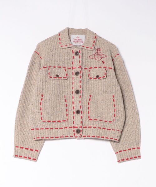 Vivienne Westwood(ヴィヴィアンウエストウッド)の「ロイヤルリブハンドステッチカーディガン(カーディガン/ボレロ・レディース・グレー系その他2/ベージュ系その他2・FREE)」の2枚目の写真