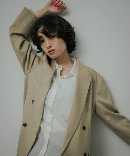 URBAN RESEARCH DOORS(アーバンリサーチドアーズ)の「Melange Tweed Jacket(その他アウター・レディース・ブラウン/ベージュ・MEDIUM/SMALL)」の2枚目の写真