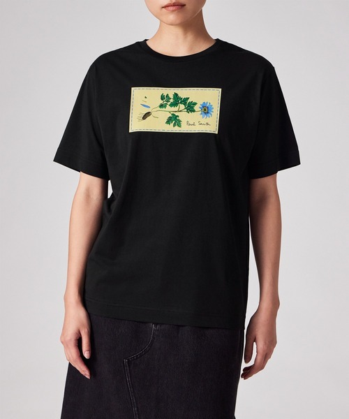Paul Smith（ポールスミス）の「ウィメンズ "Woven Label" 半袖Tシャツ / 265223 J292（Tシャツ/カットソー・レディース・ホワイト/ブラック・MEDIUM）」の2枚目の写真