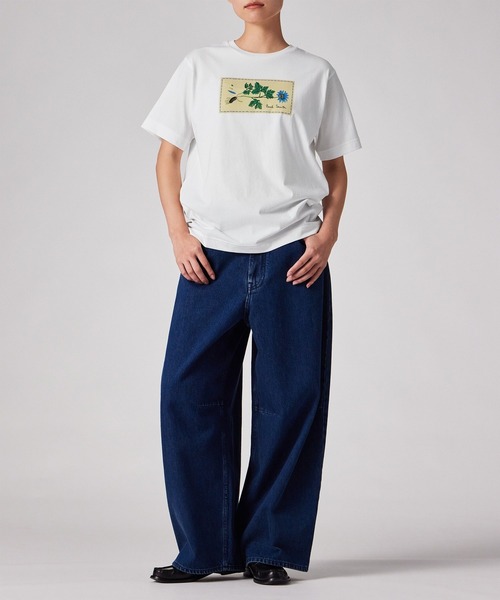 Paul Smith（ポールスミス）の「ウィメンズ "Woven Label" 半袖Tシャツ / 265223 J292（Tシャツ/カットソー・レディース・ホワイト/ブラック・MEDIUM）」の12枚目の写真