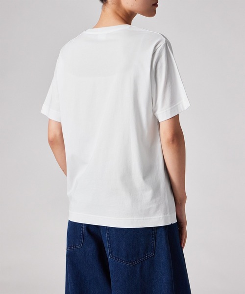 Paul Smith（ポールスミス）の「ウィメンズ "Woven Label" 半袖Tシャツ / 265223 J292（Tシャツ/カットソー・レディース・ホワイト/ブラック・MEDIUM）」の3枚目の写真