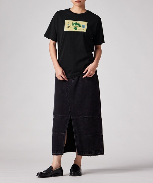 Paul Smith（ポールスミス）の「ウィメンズ "Woven Label" 半袖Tシャツ / 265223 J292（Tシャツ/カットソー・レディース・ホワイト/ブラック・MEDIUM）」の7枚目の写真