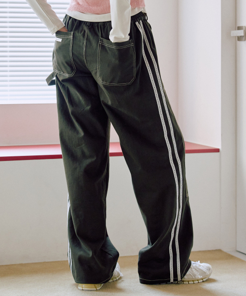 ZEROPLANET（ゼロプラネット）の「カリナワイドトラックコットンパンツ[チャコール]（その他パンツ・レディース・その他・FREE）」の2枚目の写真