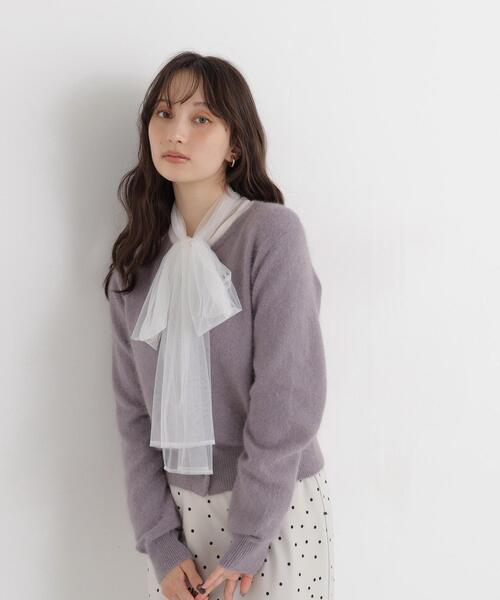 NATURAL BEAUTY BASIC(ナチュラルビューティーベーシック)の「FOXブレンドニットシリーズ カーディガン(カーディガン/ボレロ・レディース・レッド/オフホワイト/ブラウン/グレー・FREE)」の8枚目の写真