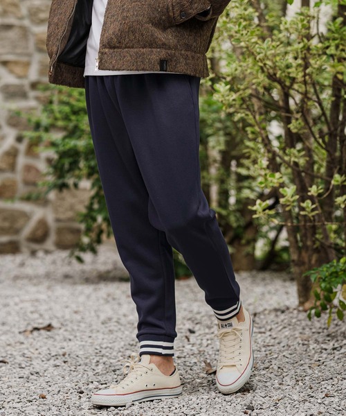 CAMBIO(カンビオ)の「mp15395- Double Knit Jogger Line Rib Pants ラインリブジョガーパンツ(CAM26AW-003)(その他パンツ・メンズ・ブラック/ネイビー/ミックスグレー・L/M/S)」の3枚目の写真