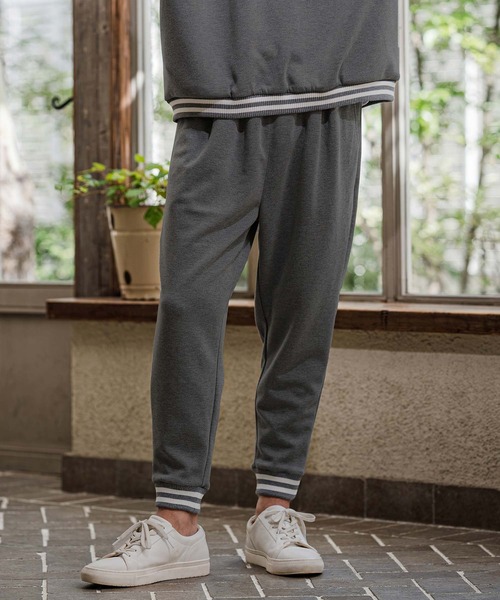 CAMBIO(カンビオ)の「mp15395- Double Knit Jogger Line Rib Pants ラインリブジョガーパンツ(CAM26AW-003)(その他パンツ・メンズ・ブラック/ネイビー/ミックスグレー・L/M/S)」の2枚目の写真