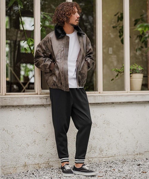 CAMBIO(カンビオ)の「mp15395- Double Knit Jogger Line Rib Pants ラインリブジョガーパンツ(CAM26AW-003)(その他パンツ・メンズ・ブラック/ネイビー/ミックスグレー・L/M/S)」の22枚目の写真