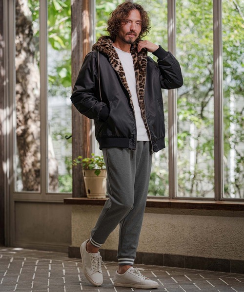 CAMBIO(カンビオ)の「mp15395- Double Knit Jogger Line Rib Pants ラインリブジョガーパンツ(CAM26AW-003)(その他パンツ・メンズ・ブラック/ネイビー/ミックスグレー・L/M/S)」の7枚目の写真