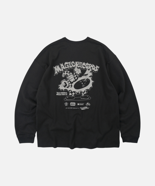 FRIZMWORKS(フリズムワークス)の「MAGIC RECORDS LS TEE _ BLACK(Tシャツ/カットソー・メンズ・その他・SMALL/MEDIUM/LARGE/X-LARGE)」の2枚目の写真