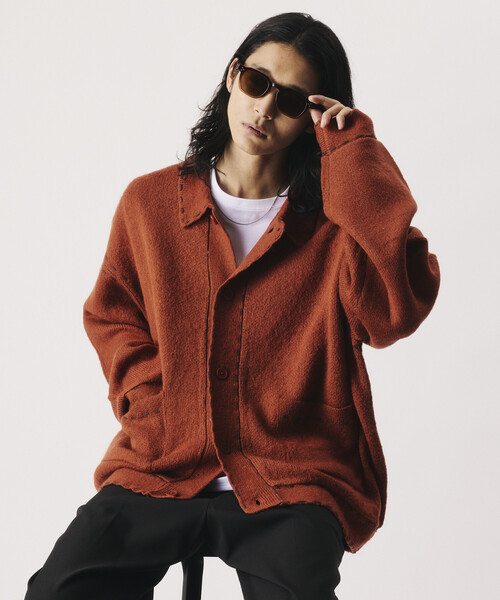 Firsthand(ファーストハンド)の「Firsthand/ファーストハンド ハンドステッチ ニット ジャケット カーディガン 【限定展開】(カーディガン/ボレロ・メンズ・ライトブルー/ネイビー/ブラウン/ブラック・LARGE/MEDIUM)」の10枚目の写真