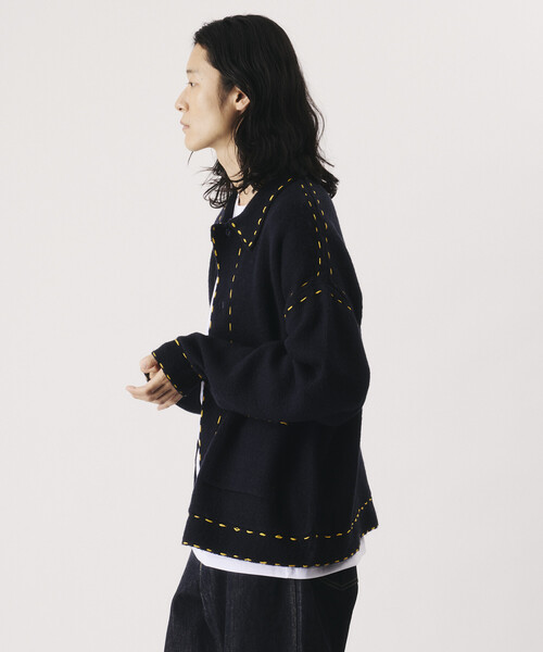 Firsthand(ファーストハンド)の「Firsthand/ファーストハンド ハンドステッチ ニット ジャケット カーディガン 【限定展開】(カーディガン/ボレロ・メンズ・ライトブルー/ネイビー/ブラウン/ブラック・LARGE/MEDIUM)」の12枚目の写真