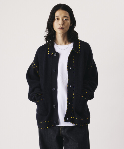 Firsthand(ファーストハンド)の「Firsthand/ファーストハンド ハンドステッチ ニット ジャケット カーディガン 【限定展開】(カーディガン/ボレロ・メンズ・ライトブルー/ネイビー/ブラウン/ブラック・LARGE/MEDIUM)」の14枚目の写真