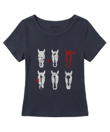 レッドホース スリムフィット 半袖Tシャツ (ブルーチャコール)