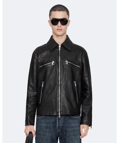 ALLSAINTS(オールセインツ)の「VEGASON OVERSIZED LEATHER JACKET | VEGASON オーバーサイズ レザー ジャケット(その他アウター・メンズ・ブラック・S/M/L/XL)」の1枚目の写真