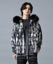 L.H.P | DankeSchon/ダンケシェーン/RHINESTONE FUR HOOD SHIRTS(Tシャツ/カットソー)