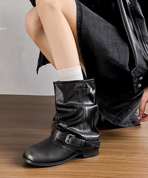 Miniministore(ミニミニストア)の「ショートブーツレディースカバーブーツ秋冬(ブーツ・レディース・キャメル/ブラック・24.5cm/24.0cm/23.5cm/23.0cm/22.5cm)」の13枚目の写真