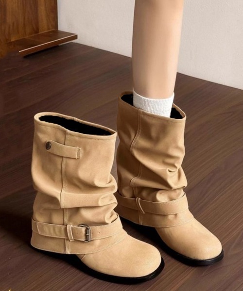 Miniministore(ミニミニストア)の「ショートブーツレディースカバーブーツ秋冬(ブーツ・レディース・キャメル/ブラック・24.5cm/24.0cm/23.5cm/23.0cm/22.5cm)」の16枚目の写真