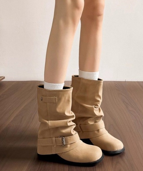 Miniministore(ミニミニストア)の「ショートブーツレディースカバーブーツ秋冬(ブーツ・レディース・キャメル/ブラック・24.5cm/24.0cm/23.5cm/23.0cm/22.5cm)」の17枚目の写真