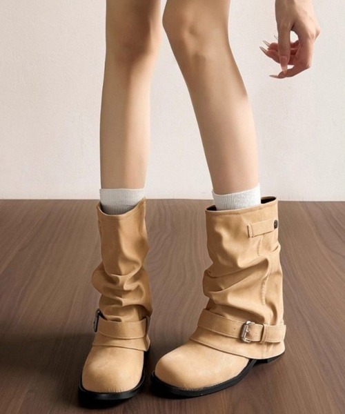 Miniministore(ミニミニストア)の「ショートブーツレディースカバーブーツ秋冬(ブーツ・レディース・キャメル/ブラック・24.5cm/24.0cm/23.5cm/23.0cm/22.5cm)」の18枚目の写真