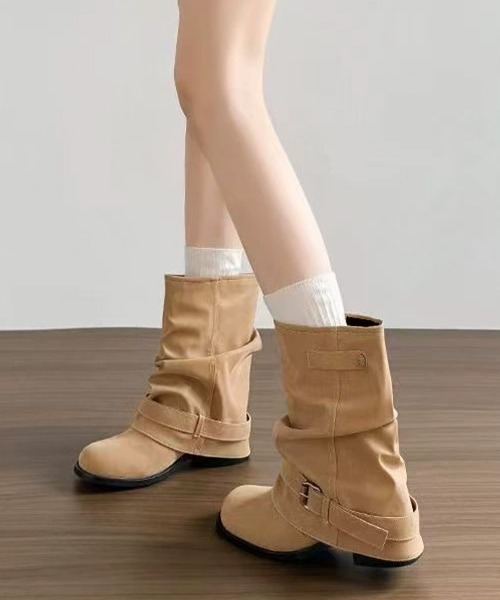Miniministore(ミニミニストア)の「ショートブーツレディースカバーブーツ秋冬(ブーツ・レディース・キャメル/ブラック・24.5cm/24.0cm/23.5cm/23.0cm/22.5cm)」の19枚目の写真