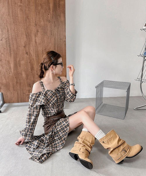 Miniministore(ミニミニストア)の「ショートブーツレディースカバーブーツ秋冬(ブーツ・レディース・キャメル/ブラック・24.5cm/24.0cm/23.5cm/23.0cm/22.5cm)」の20枚目の写真