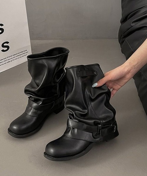 Miniministore(ミニミニストア)の「ショートブーツレディースカバーブーツ秋冬(ブーツ・レディース・キャメル/ブラック・24.5cm/24.0cm/23.5cm/23.0cm/22.5cm)」の22枚目の写真