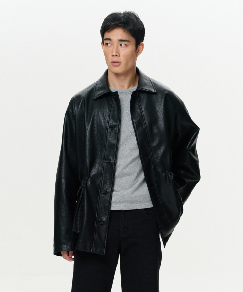 ERA（エラ）の「UNISEX ERA フェイクレザーサファリジャケット - ブラック（ライダースジャケット・レディース・その他・SMALL/MEDIUM/LARGE）」の5枚目の写真