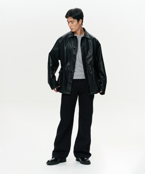 ERA（エラ）の「UNISEX ERA フェイクレザーサファリジャケット - ブラック（ライダースジャケット・レディース・その他・SMALL/MEDIUM/LARGE）」の9枚目の写真