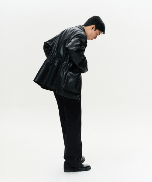 ERA（エラ）の「UNISEX ERA フェイクレザーサファリジャケット - ブラック（ライダースジャケット・レディース・その他・SMALL/MEDIUM/LARGE）」の11枚目の写真