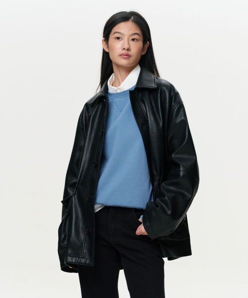 ERA（エラ）の「UNISEX ERA フェイクレザーサファリジャケット - ブラック（ライダースジャケット・レディース・その他・SMALL/MEDIUM/LARGE）」の13枚目の写真