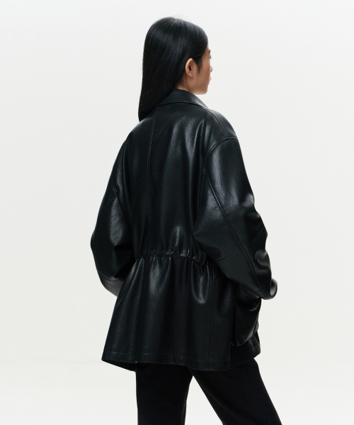 ERA（エラ）の「UNISEX ERA フェイクレザーサファリジャケット - ブラック（ライダースジャケット・レディース・その他・SMALL/MEDIUM/LARGE）」の15枚目の写真