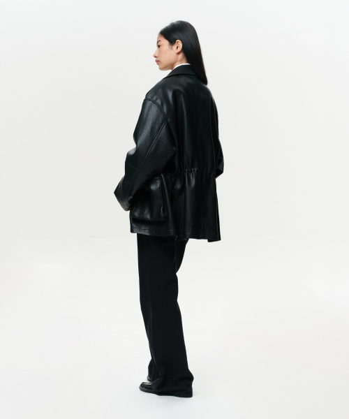 ERA（エラ）の「UNISEX ERA フェイクレザーサファリジャケット - ブラック（ライダースジャケット・レディース・その他・SMALL/MEDIUM/LARGE）」の17枚目の写真