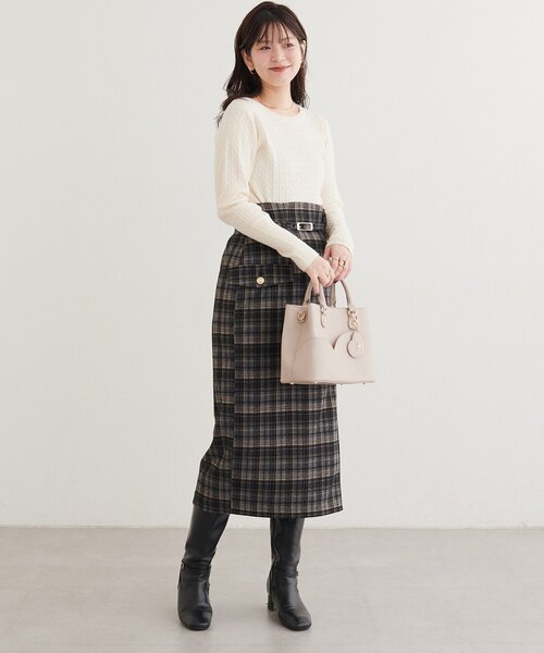 natural couture(ナチュラルクチュール)の「ケーブル柄ニット(ニット/セーター・レディース・ブラウン/ブラック系その他/アイボリー/グレイッシュベージュ/ブラウン系その他・FREE)」の9枚目の写真