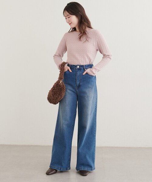 natural couture(ナチュラルクチュール)の「ケーブル柄ニット(ニット/セーター・レディース・ブラウン/ブラック系その他/アイボリー/グレイッシュベージュ/ブラウン系その他・FREE)」の17枚目の写真