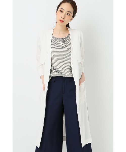 FIGARO Paris（フィガロパリ）の「アサレーヨンコーディガンジャケット◆（その他アウター・レディース・ホワイト/ネイビー・36/38）」の2枚目の写真