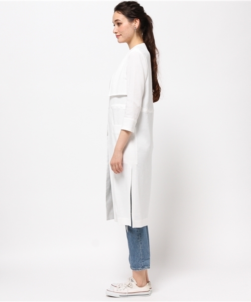 FIGARO Paris（フィガロパリ）の「アサレーヨンコーディガンジャケット◆（その他アウター・レディース・ホワイト/ネイビー・36/38）」の4枚目の写真