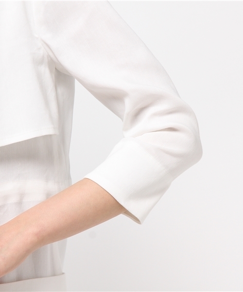 FIGARO Paris（フィガロパリ）の「アサレーヨンコーディガンジャケット◆（その他アウター・レディース・ホワイト/ネイビー・36/38）」の7枚目の写真