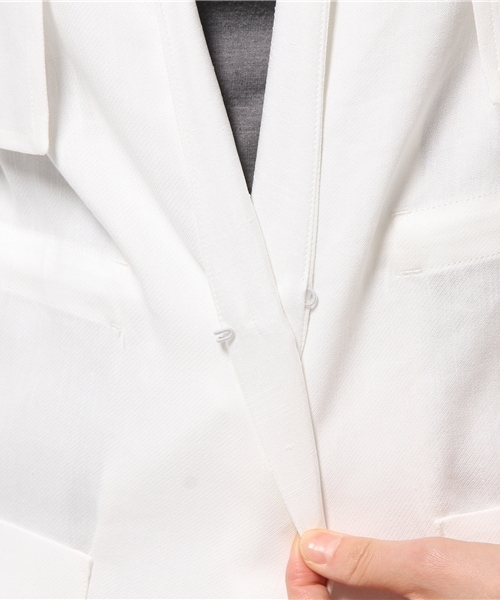 FIGARO Paris（フィガロパリ）の「アサレーヨンコーディガンジャケット◆（その他アウター・レディース・ホワイト/ネイビー・36/38）」の12枚目の写真