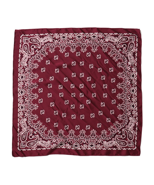 WEGO（ウィゴー）の「WEGO/ペイズリースカーフ（バンダナ/スカーフ・レディース・レッド/ピンク/ホワイト/ネイビー/ブラック/グレー/ワイン・FREE）」の7枚目の写真