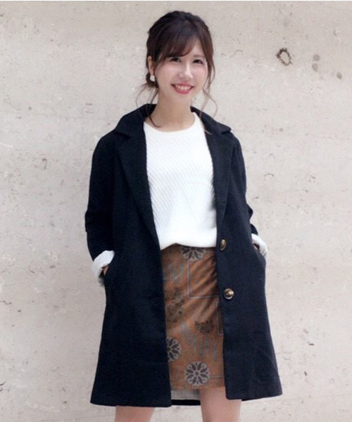 archives（アルシーヴ）の「シングルチェスターコート（チェスターコート・レディース・グレー/シルバーグレー/キャメル/ネイビー/アイボリー/ブラック/サックスブルー・MEDIUM）」の3枚目の写真