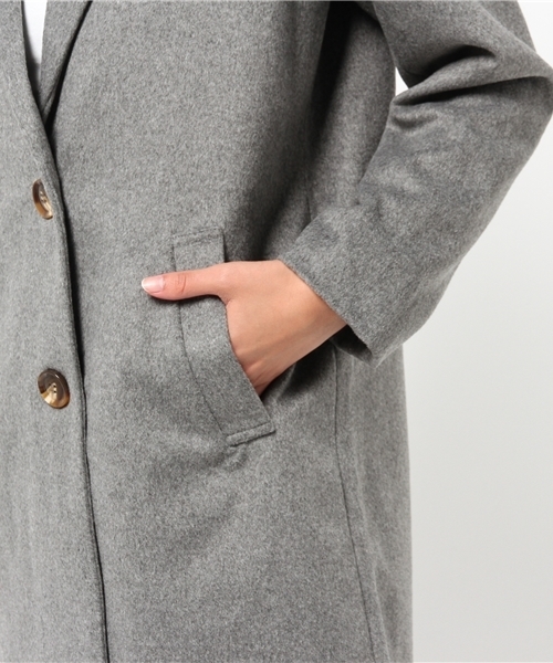 archives（アルシーヴ）の「シングルチェスターコート（チェスターコート・レディース・グレー/シルバーグレー/キャメル/ネイビー/アイボリー/ブラック/サックスブルー・MEDIUM）」の17枚目の写真