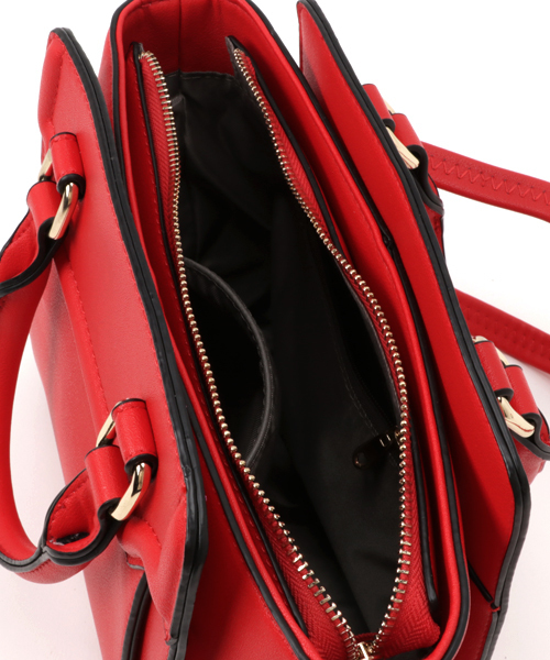 PLAIN CLOTHING（プレーンクロージング）の「エラ型ハンドバッグ/ショルダーバッグ【PLAIN CLOTHING】（ショルダーバッグ・レディース・レッド/キャメル/ブラック/ダークグレー・FREE）」の10枚目の写真