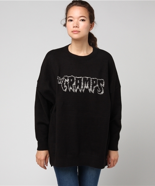 HYSTERIC GLAMOUR（ヒステリックグラマー）の「CR/THE CRAMPS刺繍 プルオーバー（スウェット・レディース・ホワイト/ブラック・FREE）」の3枚目の写真