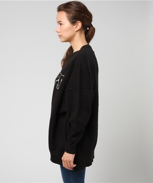 HYSTERIC GLAMOUR（ヒステリックグラマー）の「CR/THE CRAMPS刺繍 プルオーバー（スウェット・レディース・ホワイト/ブラック・FREE）」の4枚目の写真